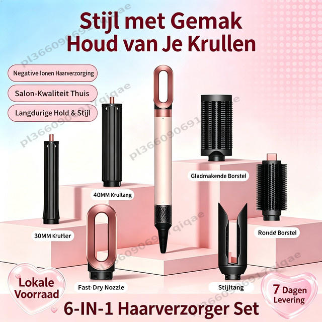 SenCiciMen 6-in-1 Air Styler Haartrockner und Bürste mit automatischer Lockenfunktion, Unisex - Bild 1