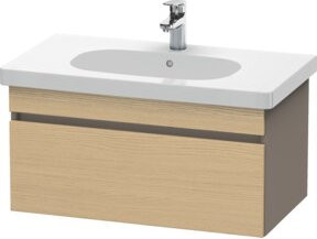 Duravit Waschtischunterschrank DuraStyle in Ei natur, B: 80 cm, T: 45,3 cm, H: 39,8 cm, wandhängend mit 1 Auszug - Bild 1
