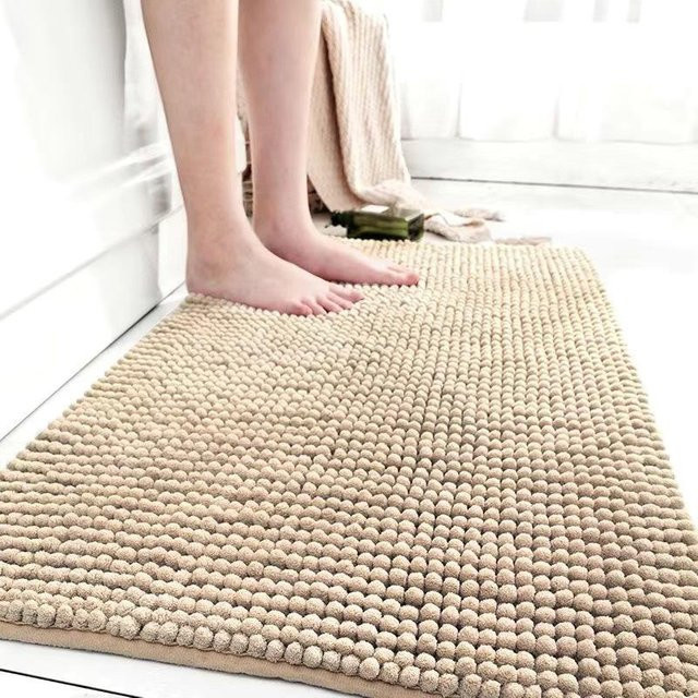 Saugfähige und rutschfeste Chenille Bodenmatte Trendy Accessorie für Badezimmer und Schlafzimmer, B/T: 90 x 60 cm - Bild 1
