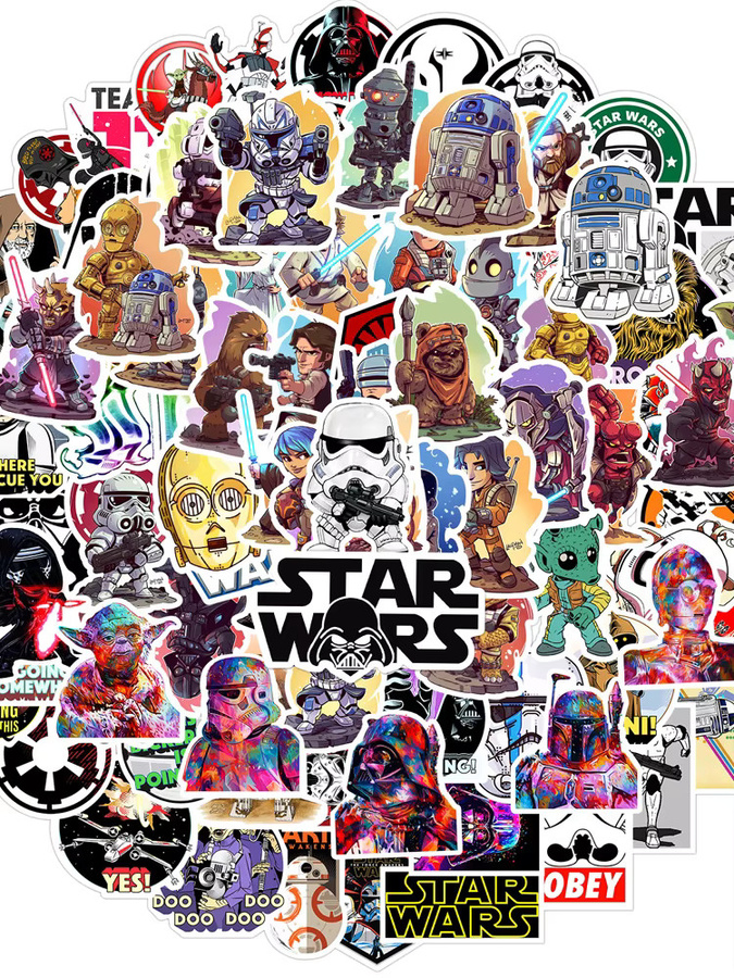 Disney Star Wars Cartoon-Aufkleber, 50-teiliges Set - Bild 4