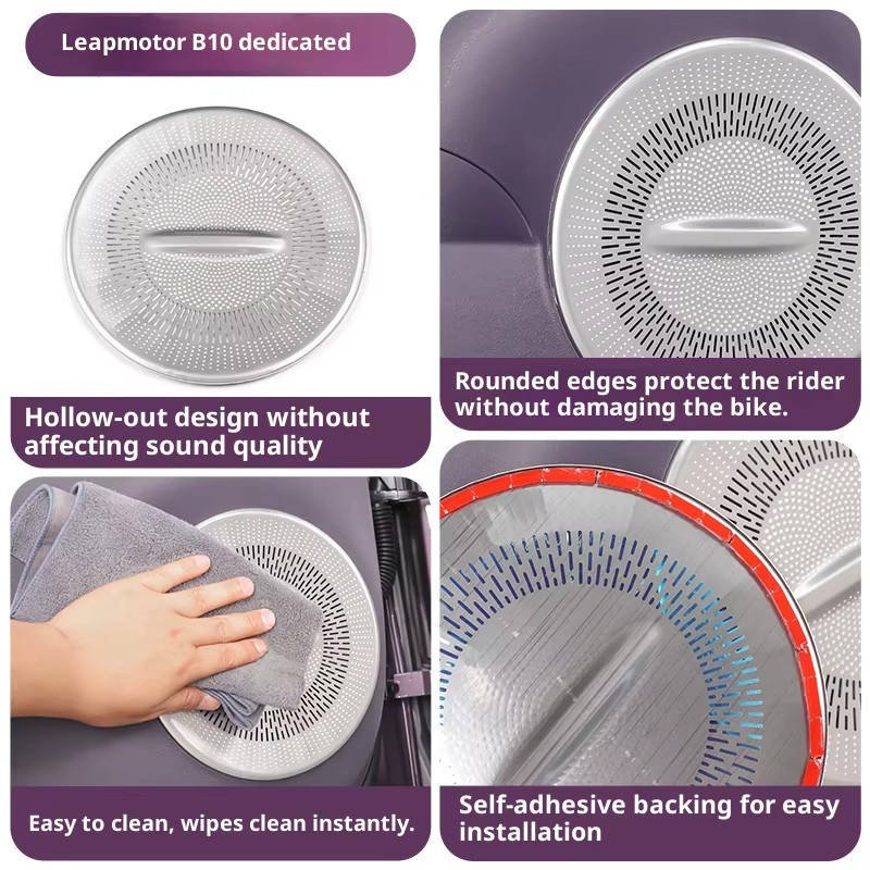 Edelstahl Lautsprecher Abdeckung für Leapmotor B10 als Tür Lautsprecher Dekoration, Hochtöner und Subwoofer Abdeckung sowie Air Outlet Zubehör - Bild 4