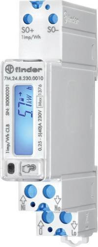 Finder 7M.24.8.230.0010 Digitaler Zweirichtungs-Hutschienenzähler 40A in Weiß - Bild 1