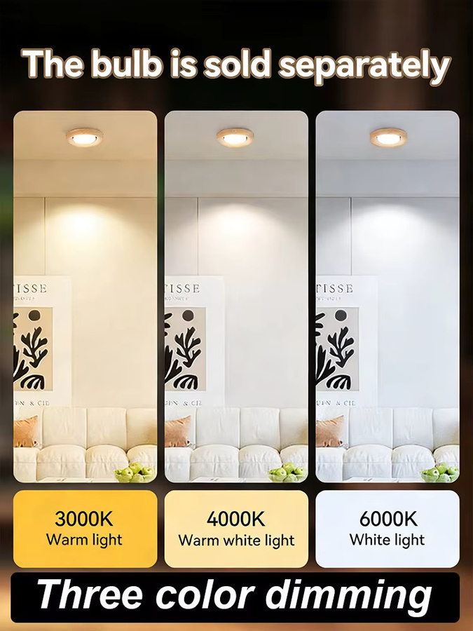 DIBILUN GX53 LED Einbau-Downlight mit austauschbarem Strahler, runde Deckenleuchte für Wohnzimmer, Schlafzimmer und Flur, 220 V, neutrales Licht - Bild 3