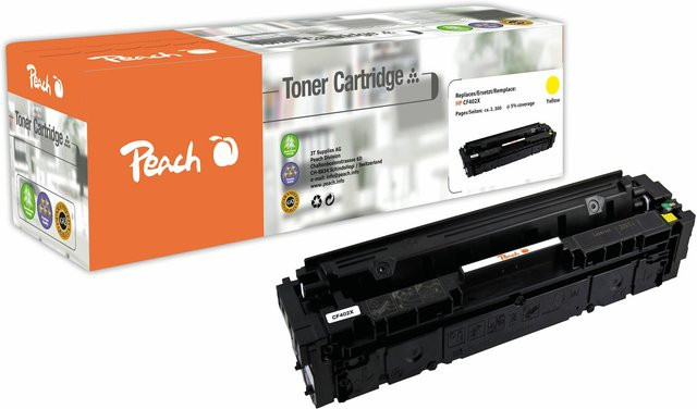 Peach HP 201 XY Toner XL (wiederaufbereitet) ersetzt HP CF402X für HP Color LaserJet Pro MFP M 277 dw und HP Color LaserJet Pro M 252 dw - Bild 1
