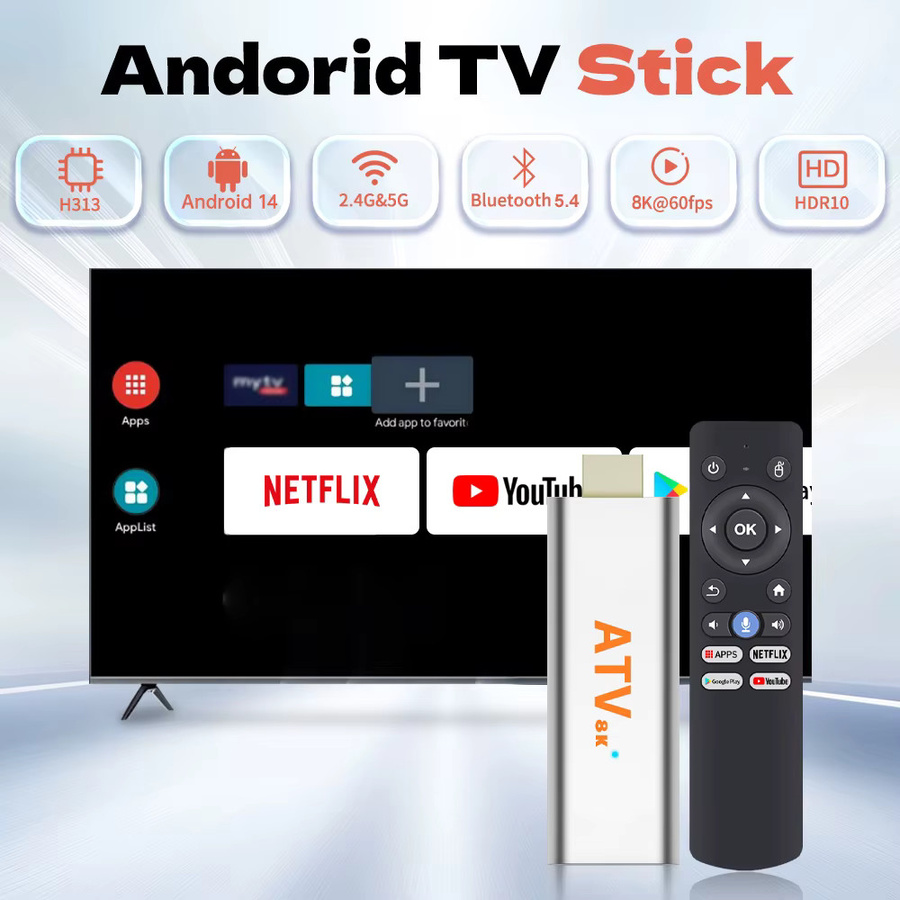 4K Android 14 TV-Stick mit Allwinner H313 Prozessor und Dual-Band Wifi 2,4G & 5G Media-Player TV-Box - Bild 2