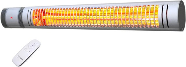 VASNER SlimLine X20 Infrarot-Heizstrahler 2000 Watt mit Fernbedienung in Silber - Bild 1