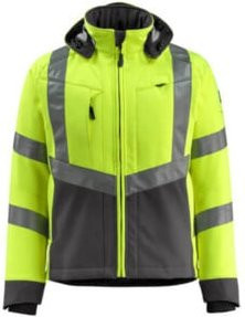 Mascot Blackpool Soft Shell Jacke Größe XL in Hi-Vis Gelb und Dunkelanthrazit mit EN ISO 20471 Class 3 und Cordura - Bild 1