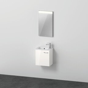 Duravit Möbel-Set XBase, 1 Tür, Anschl. links, weiß glänzend, B/T/H: 44 x 30 x 43 cm - Bild 1