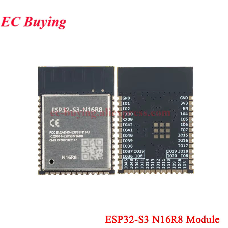 ESP32-S3-DevKitC-N16R8 Entwicklungsboard von EC Buying mit WLAN und Bluetooth BLE 5.0 Mesh in Schwarz - Bild 2