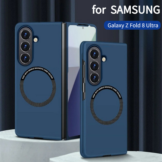 Matte magnetische Schutzhülle für Samsung Galaxy Z Fold 8 Ultra 7 6 5 4 mit MagSafe Kompatibilität in Orange - Bild 1