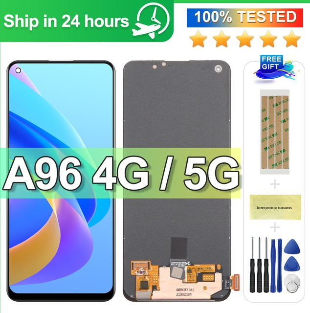 Sinmaytai LCD Display Touchscreen Digitizer Ersatz für OPPO A96 4G CPH2333 und OPPO A96 5G in Schwarz, 6,59 Zoll - Bild 1
