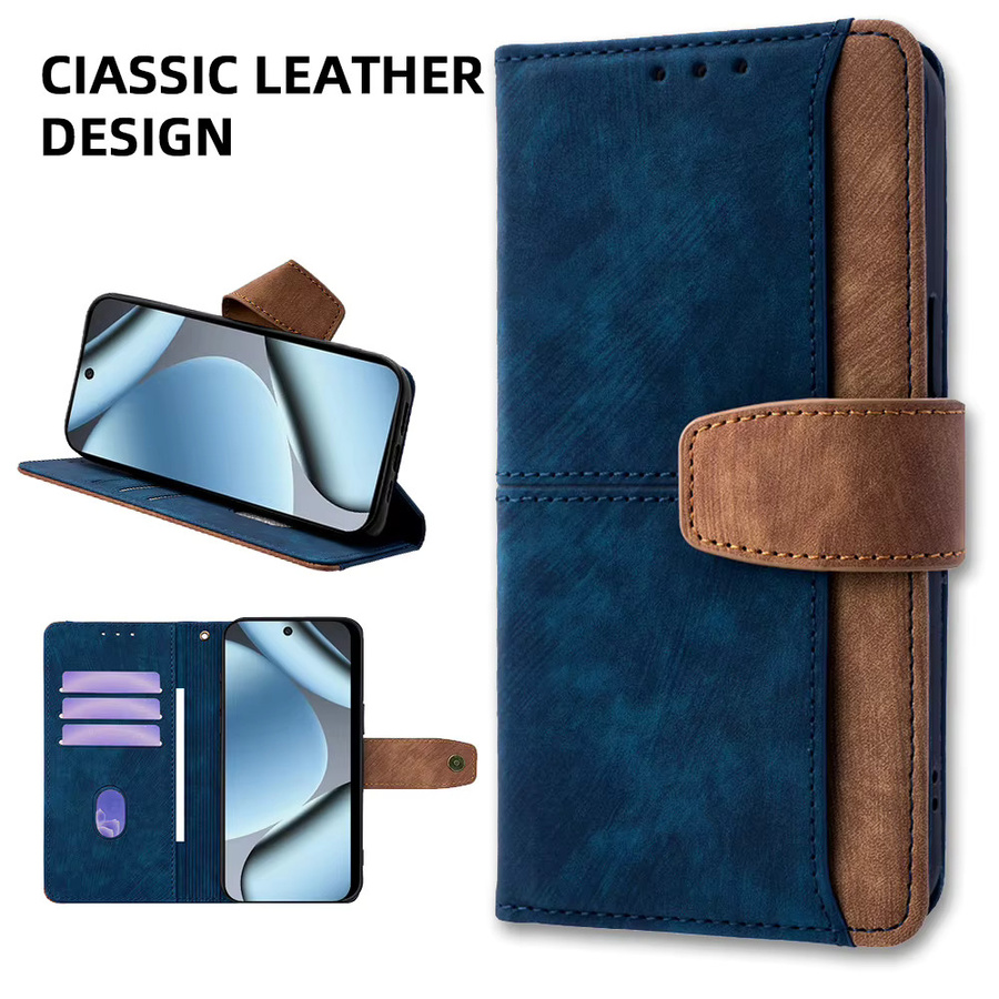 Business Leder Flip Case mit Metall-Schnalle für Google Pixel 10 9 Pro XL 8 7 6 Pro 10A 9A in Blau - Bild 2