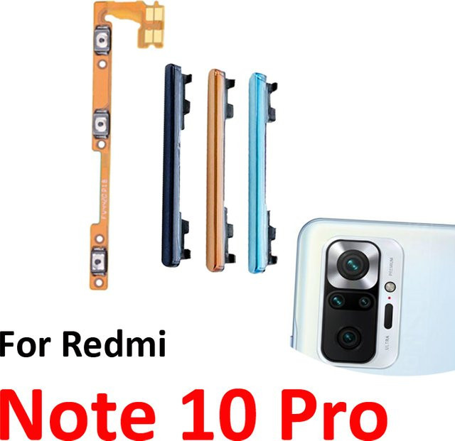 Xiaomi Redmi Note 10 Pro Lautstärketasten und Ein/Aus-Flexkabel Reparaturset in Schwarz und Multicolour - Bild 1