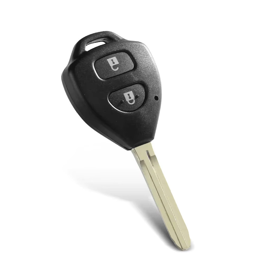 KEYYOU Auto Fernbedienung Schlüssel mit 2/3 Tasten, 433MHz, 4D67Chip für Toyota Corolla Avensis Yaris Verso Auris, Farbe: Schwarz - Bild 2