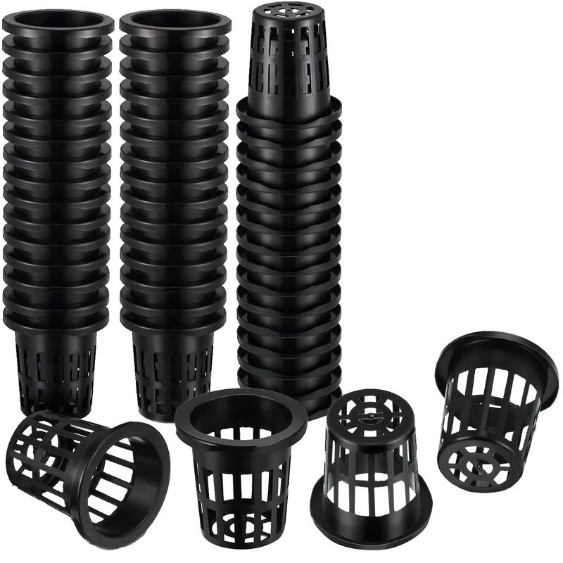 100er Pack Netzbecher mit breitem Rand für Hydrokultur, Aquaponik und Orchideen, Durchmesser: 4,5 cm - Bild 2