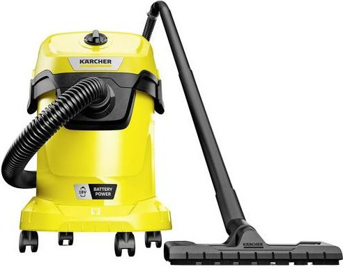 Kärcher WD 3-18 Akku Nass-/Trockensauger mit 17 l Behältervolumen inklusive Patronenfilter und Vliesfilterbeutel