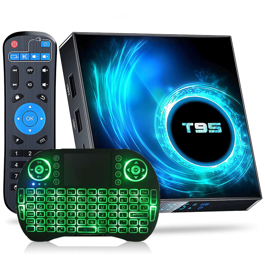 Smart TV Box T95 Android 16 Media Streamer mit Allwinner H616, 64GB oder 128GB Speicher, 8K Video-Dekodierung und Dual-WLAN in Schwarz - Bild 4