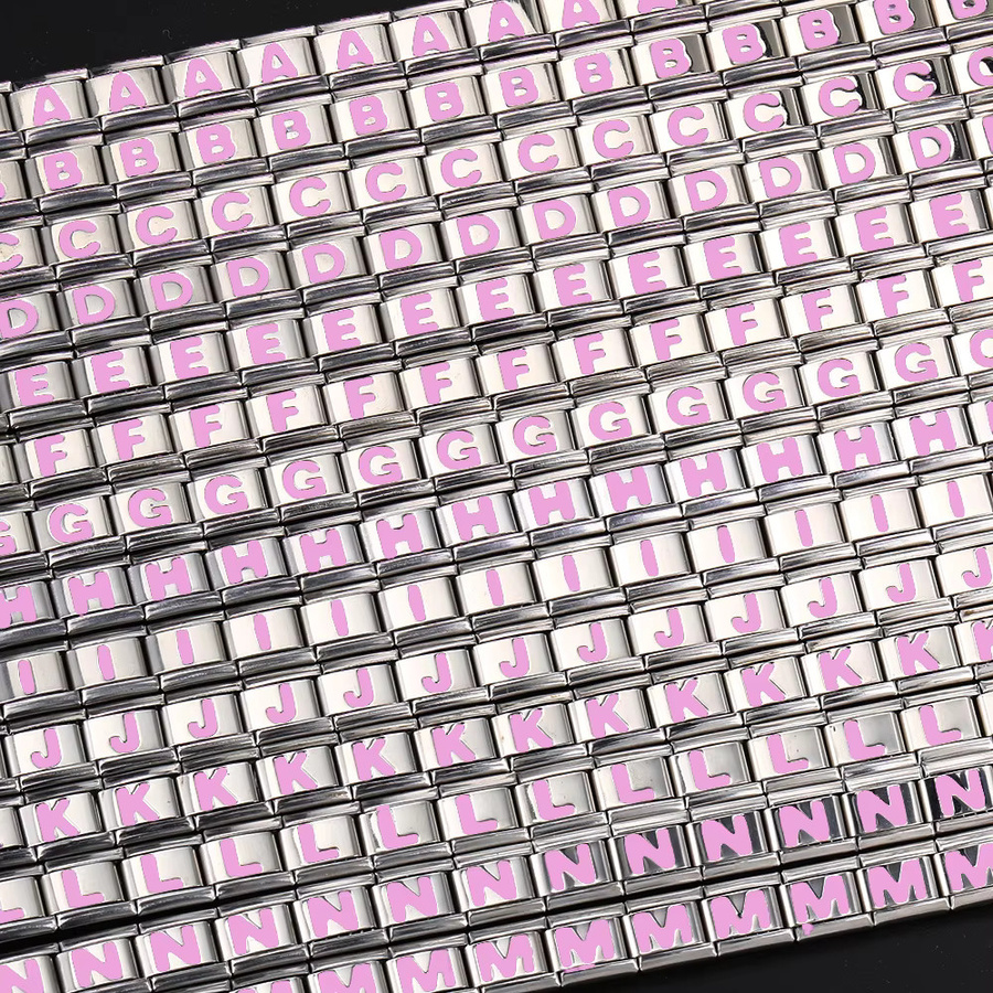 GEMOSA Armband, Edelstahl, Rosa, Buchstaben, Unisex - Bild 3