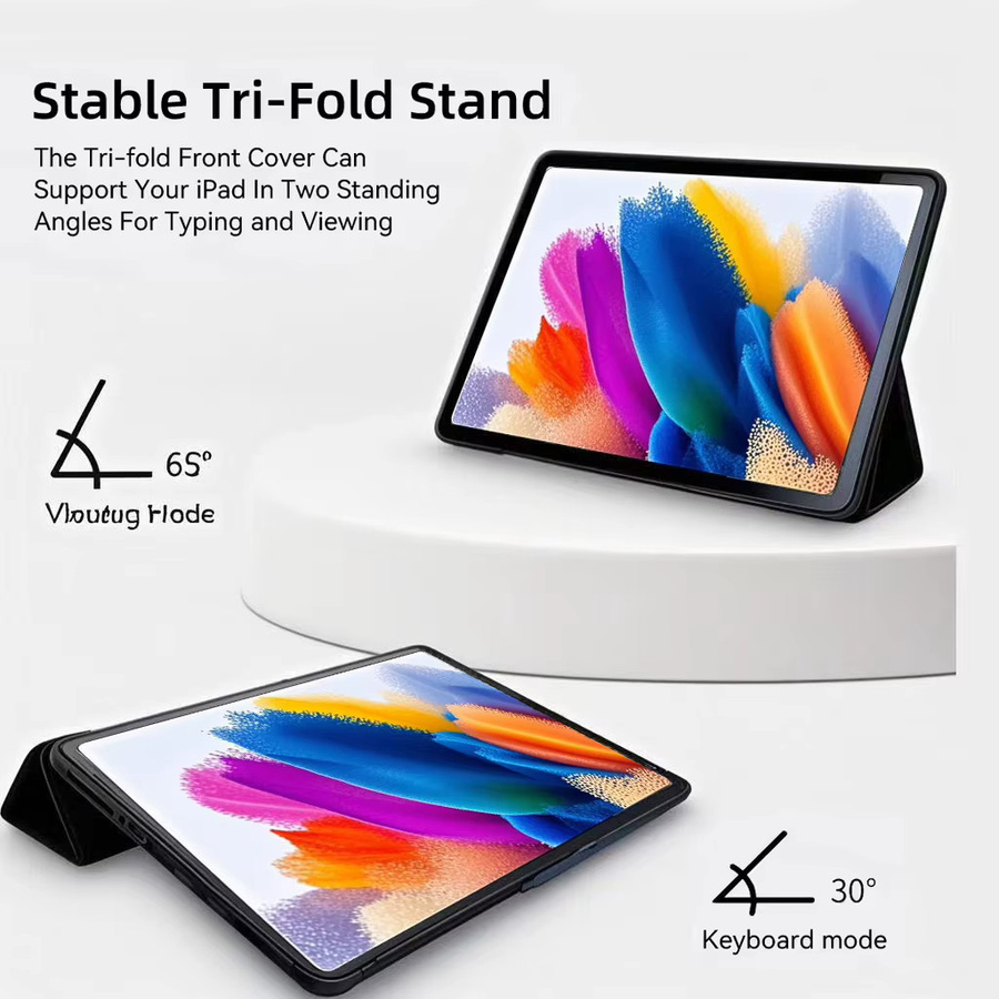 Magnetische Silikon-Hülle für Samsung Galaxy Tab A8 10,5 2021 SM-X200 SM-X205 SM-X207 als Smart Flip Cover in Blau und Schwarz - Bild 5