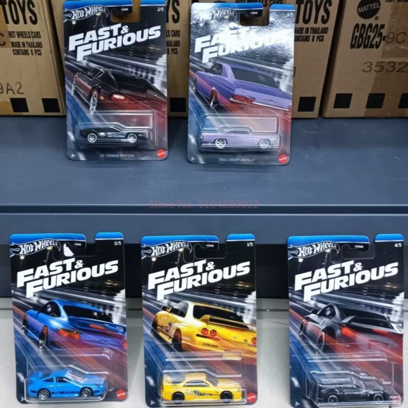 Hot Wheels 1966 Chevy Impala, Nissan Skyline Gt-R (Bcnr33), Nissan 350z Custom, Spielzeugfahrzeuge, Druckguss-Modell, ab 3 Jahren - Bild 3