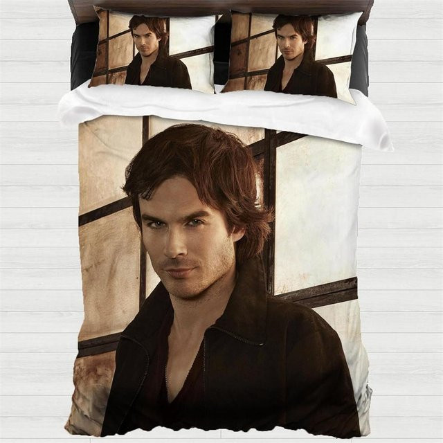 Flylo Bettwäsche Set Damon Salvatore Motiv Mikrofaser 2-teilig Weiß B/H: 135 x 200 cm - Bild 1