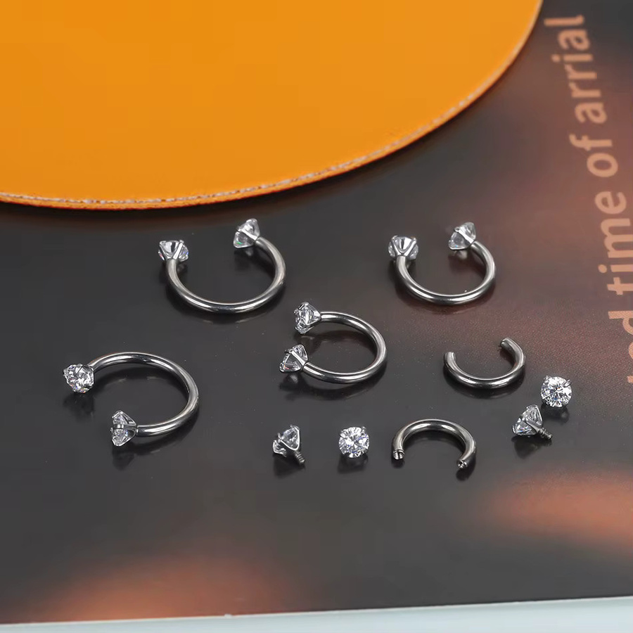 SWANJO Septum Piercing, Titan, Zirkonia, Unisex - Bild 2