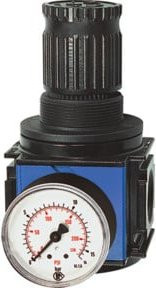 Riegler Präzisionsdruckregler variobloc BG 1 G 3/8 blau 0,2 - 6 bar - Bild 1