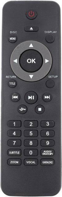 Philips Ersatz-Fernbedienung für DVD-Player DVP5982C137B und DVP3350K in Schwarz - Bild 1