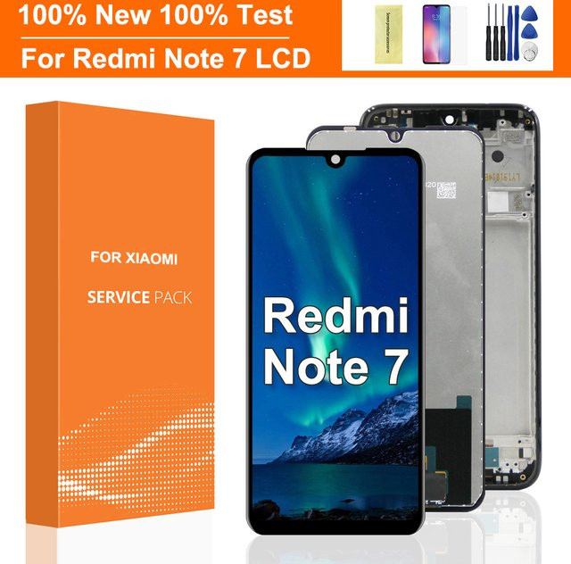 Xiaomi Redmi Note 7 LCD-Display Touchscreen Ersatz in Schwarz, 6,3 Zoll, für Redmi Note 7 Pro m1901f7g m1901f7h - Bild 1