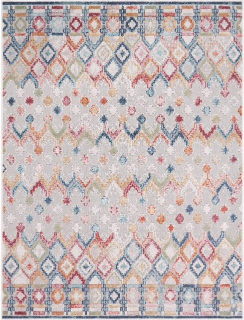 In- & Outdoor-Teppich Fuzara in Mehrfarbig mit Rautenmuster im Ethno-Stil, B/T: 80 x 150 cm - Bild 1