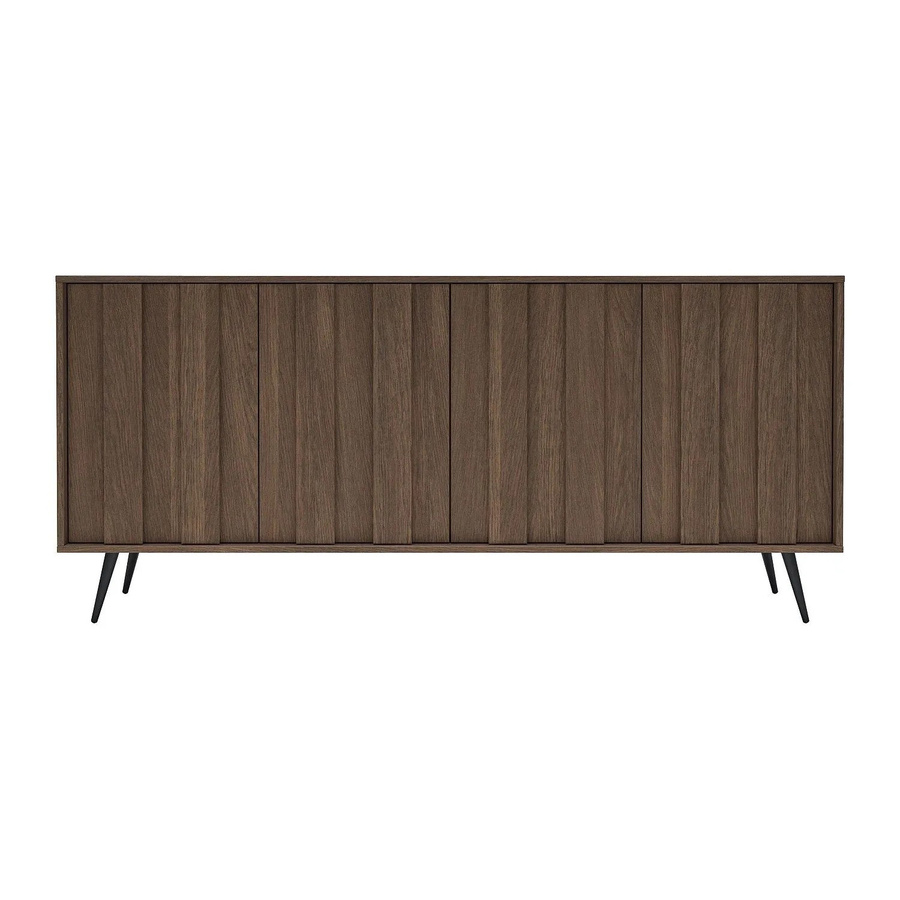 Vente-unique Sideboard Kalsiya in Braun und Schwarz mit integrierter Beleuchtung, Breite: 183,3 cm - Bild 2