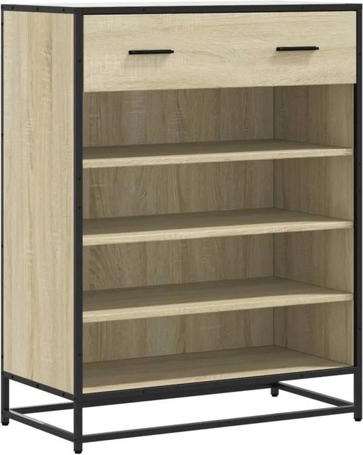 vidaXL Schuhschrank Sonoma Eiche in Braun aus Holzwerkstoff und Metall, B/T/H: 75 x 38 x 97,5 cm - Bild 1