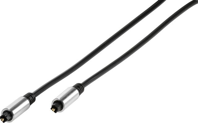 Vivanco Toslink Lichtleiterverbindung Optical Kabel, 3 m, Schwarz und Transparent - Bild 1