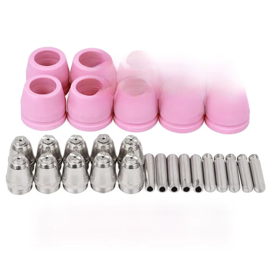 TEMWELL Plasmaschneider Zubehör Kit mit 34 Stück für AG60 SG-55 WSD-60 Schneidbrenner Düsen und Spitzen in Multicolour - Bild 1