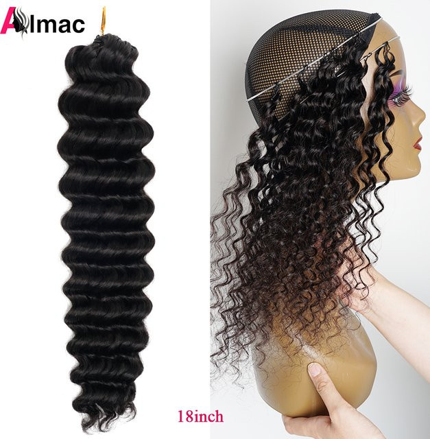 Miracle Knots Feder-Häkelhaarverlängerung, Tiefwellen-Häkelhaar, 100% Echthaar - Bild 1