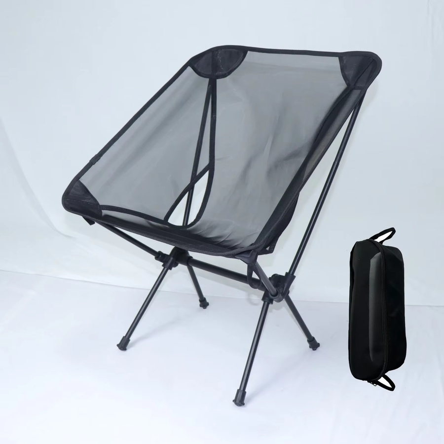 XIANGYANGHUA Moon Chair Atmungsaktiver Outdoor-Camping-Angelstuhl aus 7075 Aluminiumlegierung mit Textilene-Netzgewebe in Schwarz oder Weiß - Bild 5