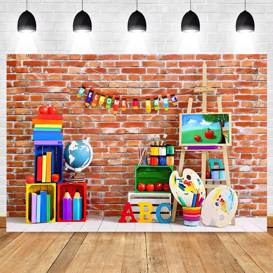 Yeele Fotohintergrund Zurück zur Schule Motiv Tafel und Klassenzimmer in Multicolour - Bild 2