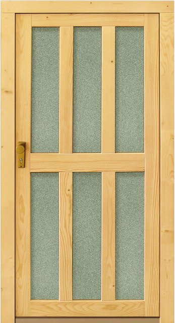 PANTO Holz-Mehrzwecktür Modell Fehmarn in Fichte Natur, Farbe Braun, Anschlag Links, B: 98 cm, H: 200 cm - Bild 1