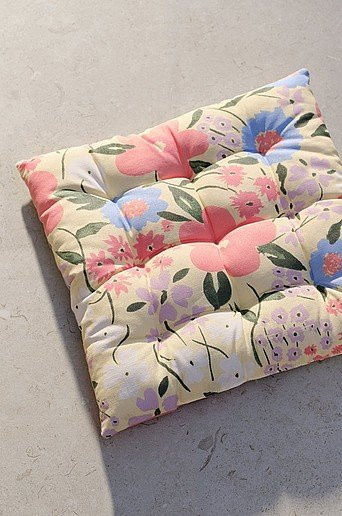 Jotex SUMMER beschichtetes Sitzkissen quadratisch, Gelb/Mehrfarbig, B/T: 38 x 38 cm - Bild 1