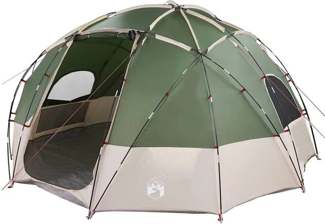 vidaXL Campingzelt mit Dach in Grün aus Polyester, B/T/H: 475 x 475 x 235 cm - Bild 1