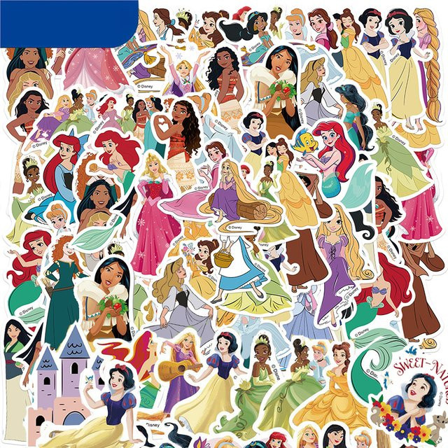 Disney Cartoon Mix Prinzessinnen-Aufkleber, Packung - Bild 1