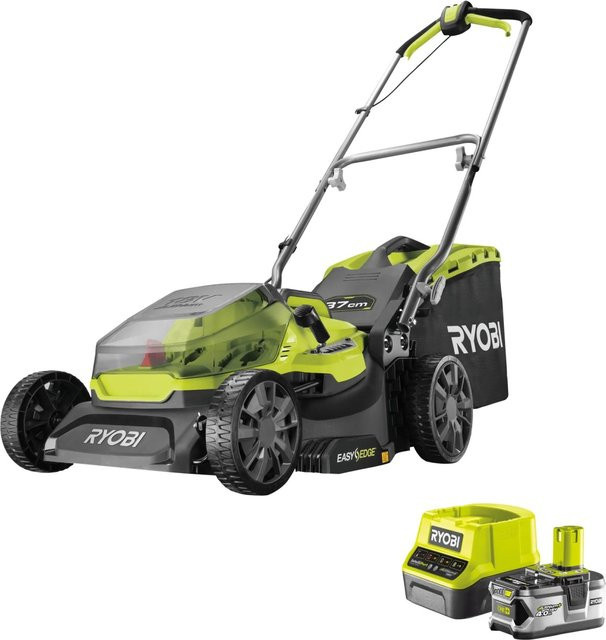 Ryobi One+ Akku-Rasenmäher RY18LM37A-140 mit 37 cm Schnittbreite, 18 V, inklusive 4,0 Ah Lithium+ Akku und Ladegerät - Bild 1