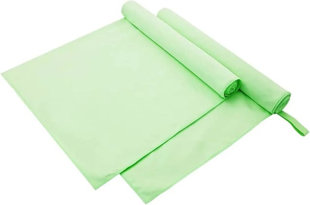 vidaXL Sporthandtücher 2er-Set Grün B: 180 cm, H: 90 cm aus Polyester und Polyamid - Bild 1