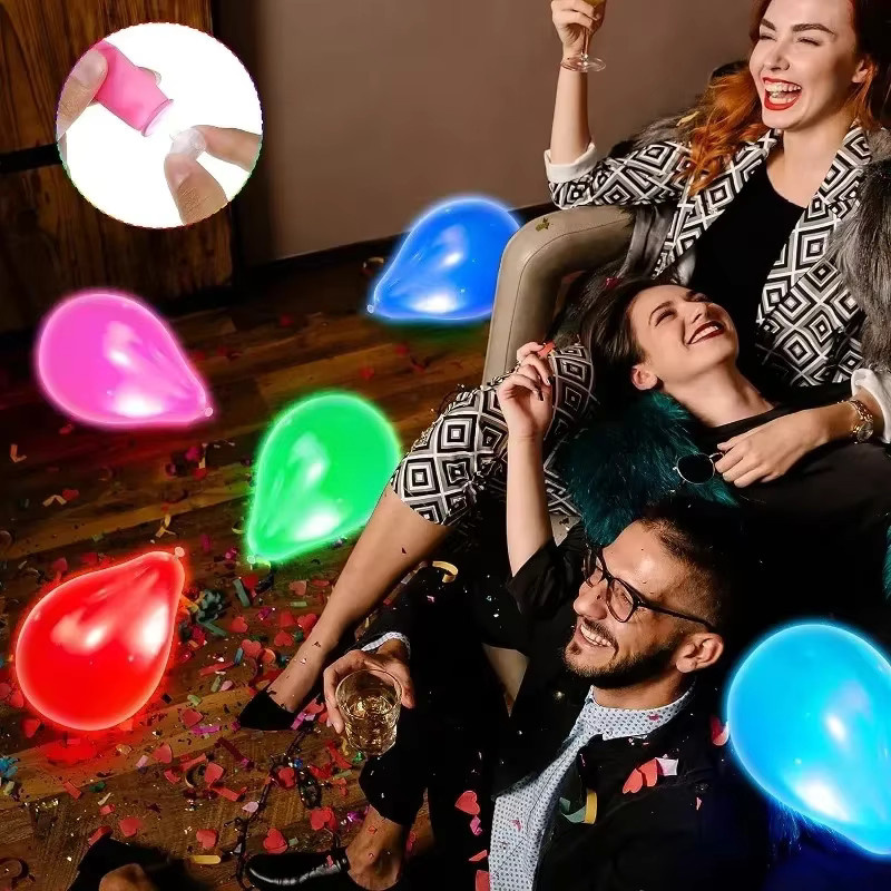 100 Stück Mini LED Ballon Lichter in Bunt und Gelb für Party und Dekoration - Bild 3