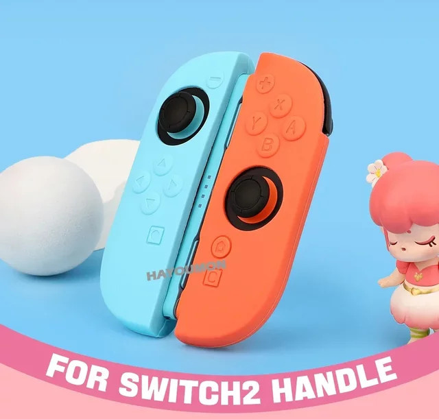 Nintendo Switch Zubehör Rutschfester Silikon-Griff-Ersatz und Schutzgehäuse in Bunt und Schwarz - Bild 1