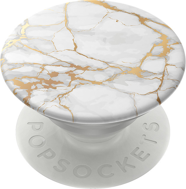 PopGrip Popsockets Handyhalterung Lutz Marble in Gold und Weiß - Bild 1