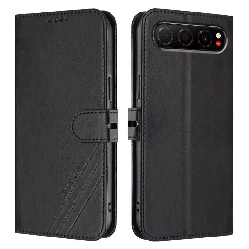 Leder-Flip-Case für ZTE Nubia Air Magnetische Brieftasche Abdeckung in Grau und Schwarz - Bild 2