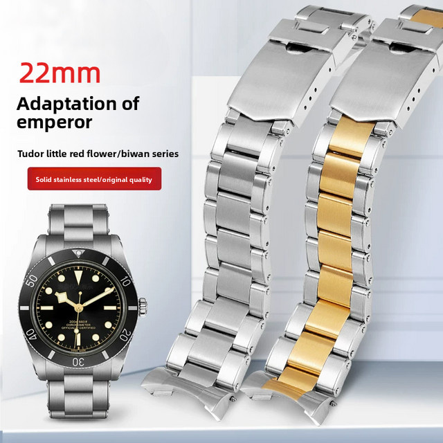 zhuolei Uhrenarmband Edelstahl, Silber, 22 mm, Unisex - Bild 1