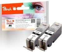 Peach PI100-287 Tintenpatrone Schwarz Doppelpack für Inkjet-Drucker - Bild 1