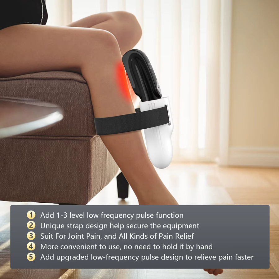 KTS Kaltlaser-Therapiegerät in Schwarz mit 4 x 808 nm Wellenlänge zur elektrischen Nervenstimulation bei Körperschmerzen sowie Gelenk- und Muskelgewebebeschwerden - Bild 3